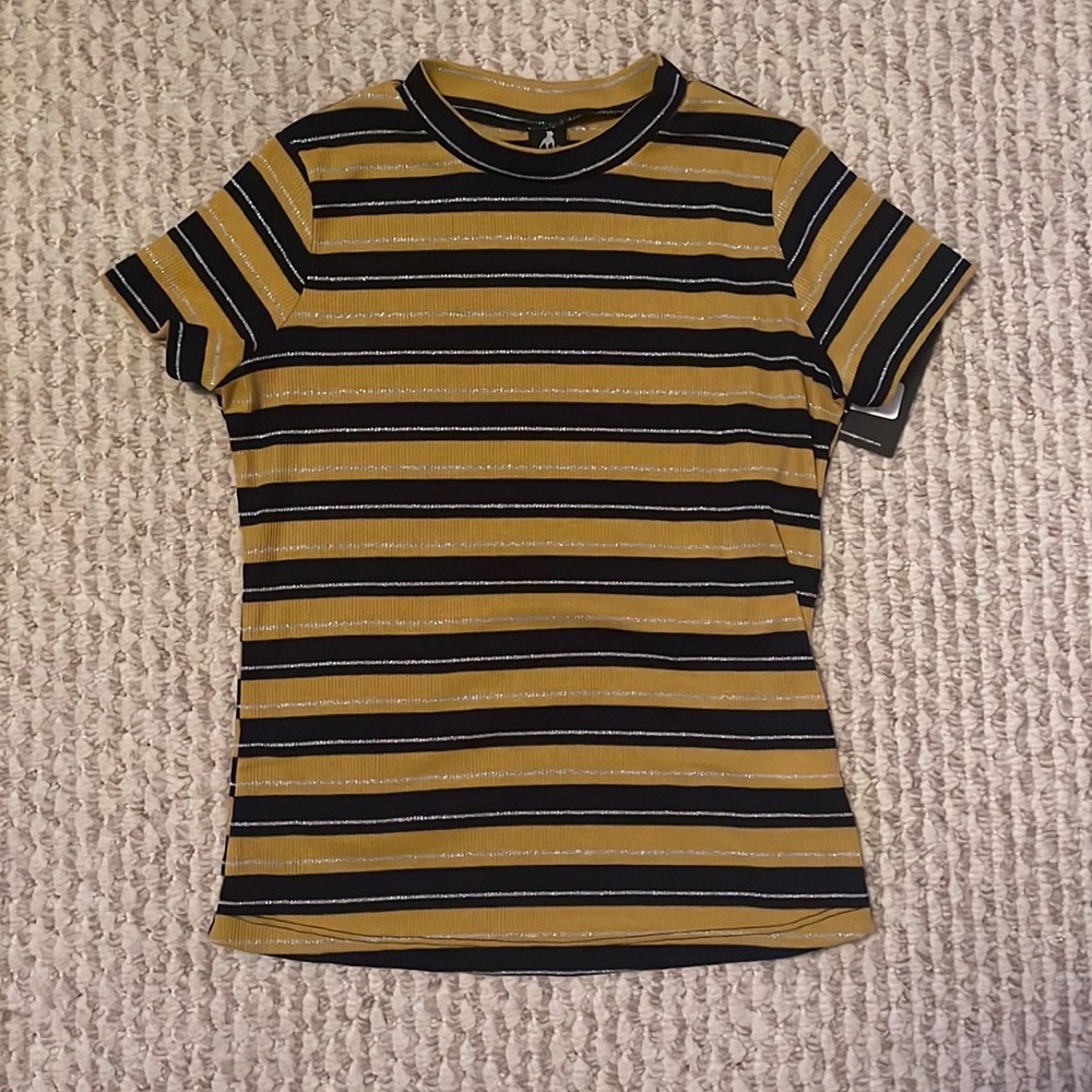 Blue and Yellow striped shirt